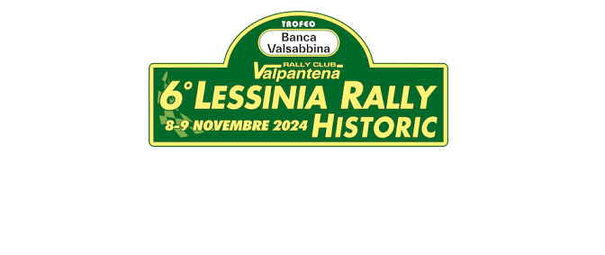 6° Lessinia Rally Historic, 8-9 novembre 2024